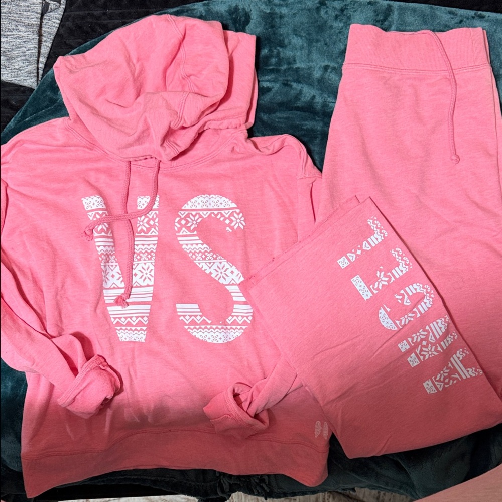Victoria's Secret Pink Sweatpants & Hoodie Set